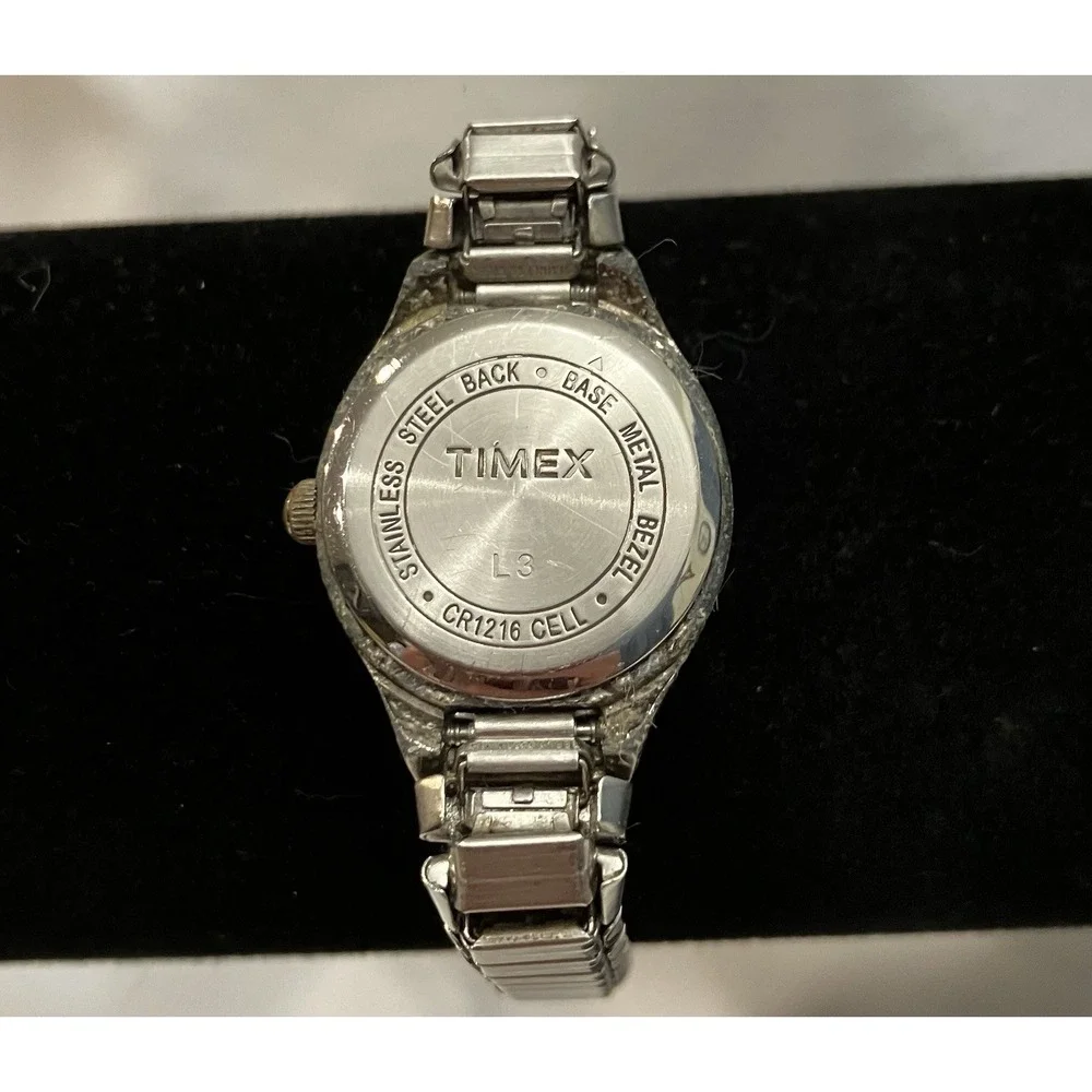 VTG Carriage Baby Blue Dial Oval Face Silver Tone Womens Watch New Battery Works